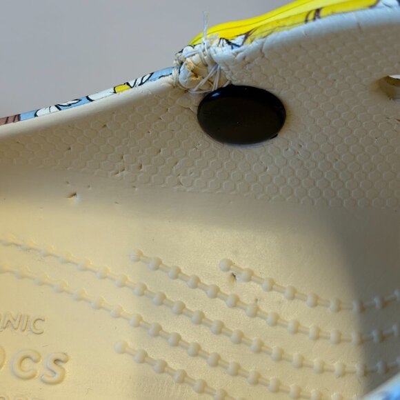 Crocs Mega Crush Retro Floral Sandals 'Vanilla Cork' 208966-1LQ - Picture 2 of 5